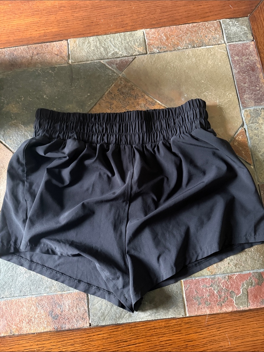 Zella Black Elastic-Waist Athletic Shorts